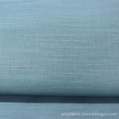 100% Blue Striped BCI Cotton Voile Fabric